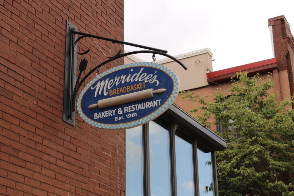 Sign at Merridee's Breadbasket in downtown Franklin , TN.