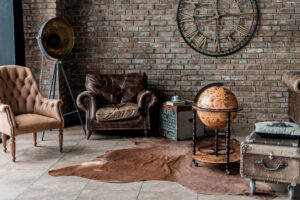 Old-fashioned room interior with antique furniture and decoration in Franklin, TN