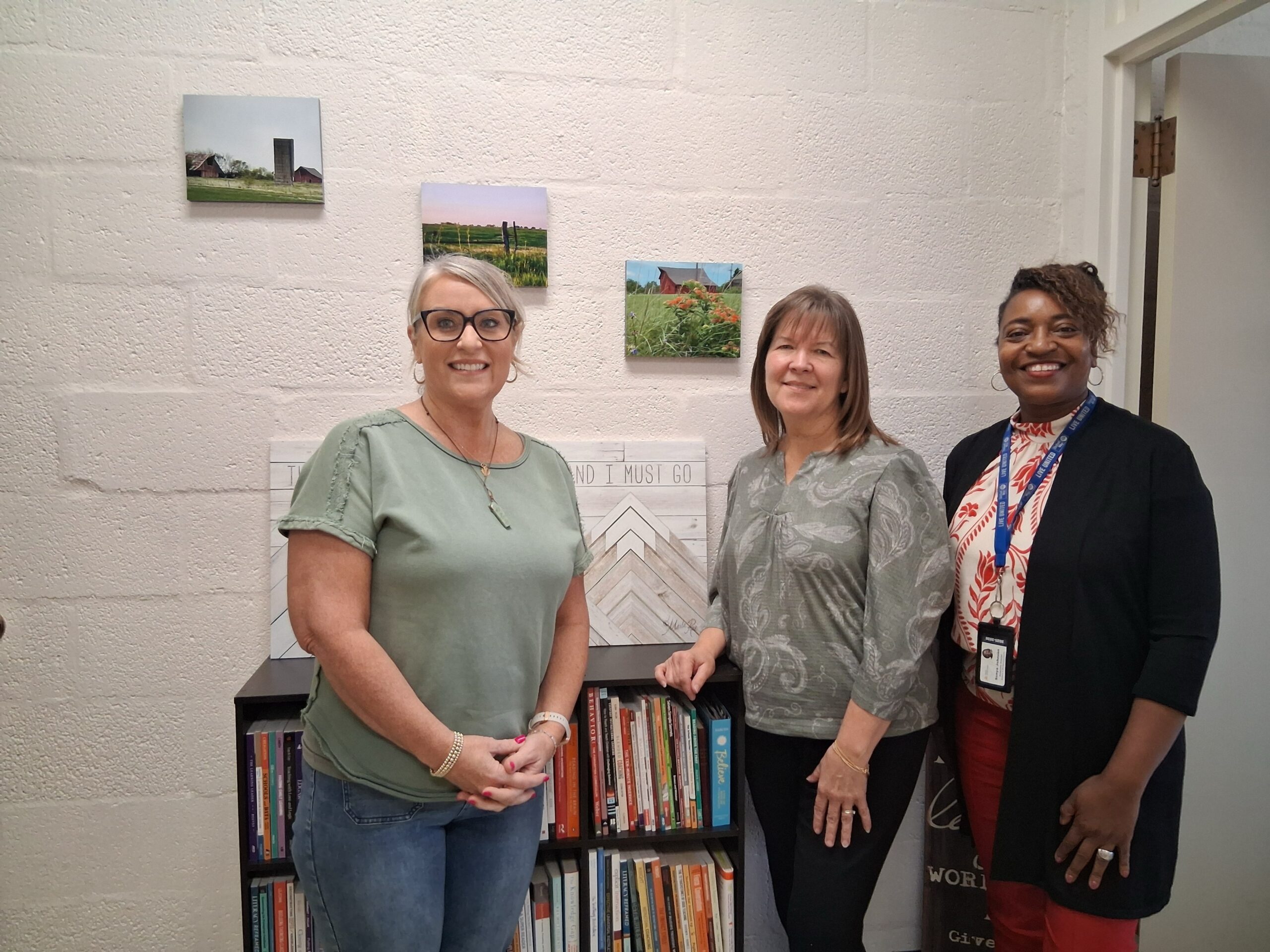 Raise Your Hand Tutoring Expands to Hickman County Schools, Invites Volunteers to Support Local Students. Photo l-r: Director of Schools Marcy Tidwell, Instructional Supervisor - K-5 / 9-12 (R) Angie Manor, Associate Director, Education Initiatives Sonya Johsnson, MPA