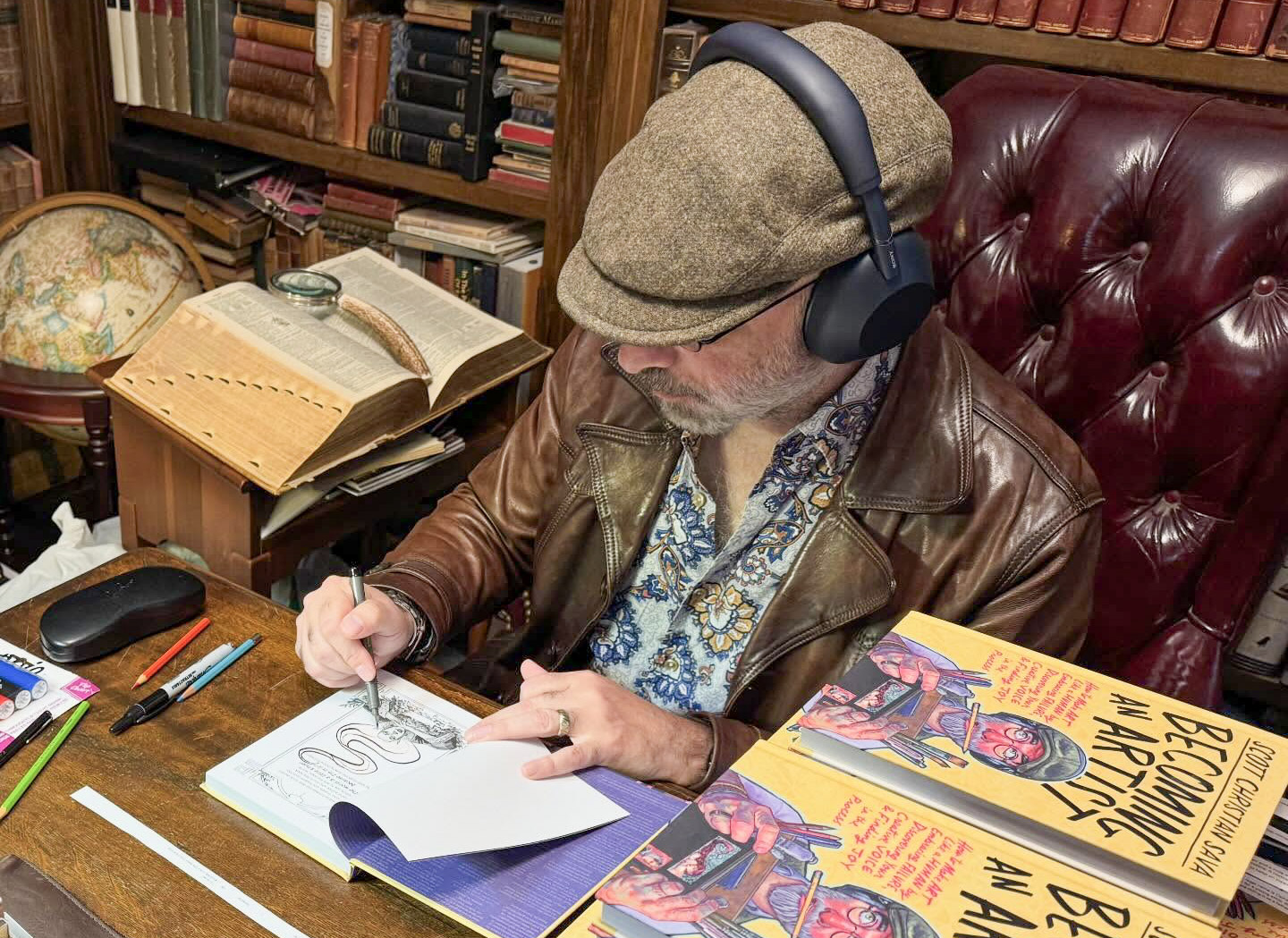 Local author signing books at Landmark Booksellers in downtown Franklin, Tennessee.