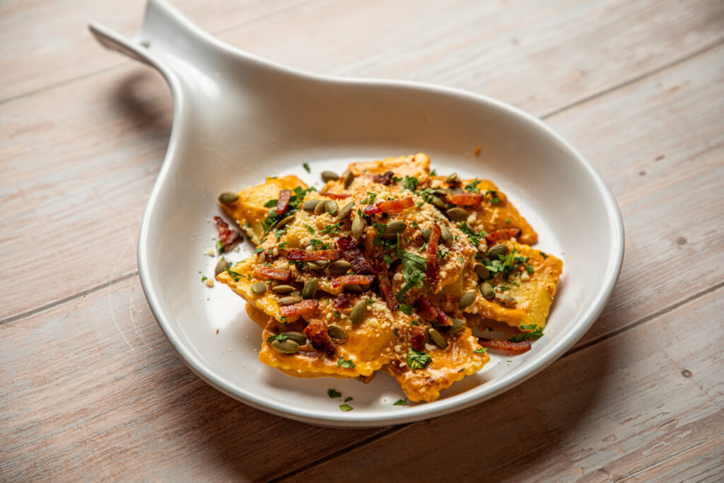 Ruby Sunshine downtown Franklin TN fall foods, pasta dish.