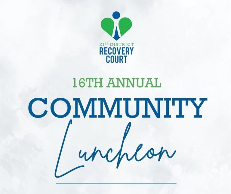 21st District Recovery Court’s Oct. 26 Community Luncheon