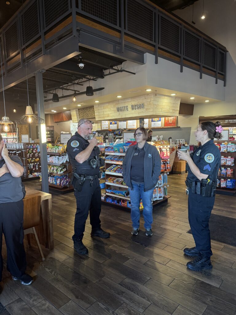 White Bison Coffee hosts local officers for annual Coffee with a Cop Day