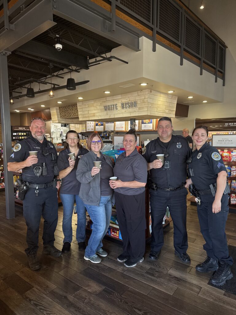 White Bison Coffee hosts local officers for annual Coffee with a Cop Day