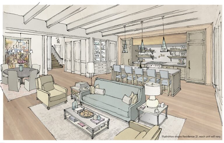The Residences at The Margin District Kitchen Perspective (with disclaimer)
