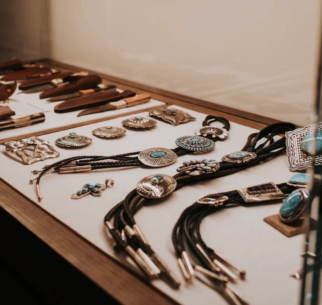 Jewelry on display at John Henry Co. Franklin, TN.