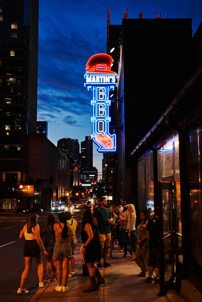 Pat Martin at Martin’s Bar-B-Que Joint Nashville, TN Neon Sign.