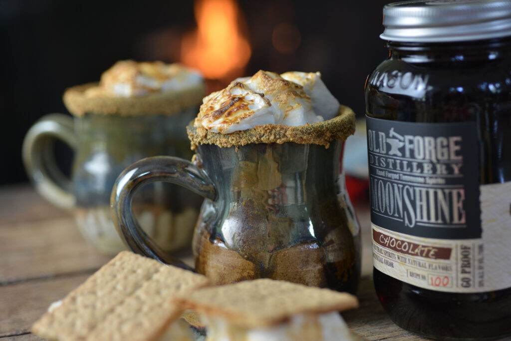 Old Forge Distillery, in Pigeon Forge, Smore Shine - Tennessee Whiskey Trail Fireside TN - Holiday Experiences. Credit Tennessee Whiskey Trail.