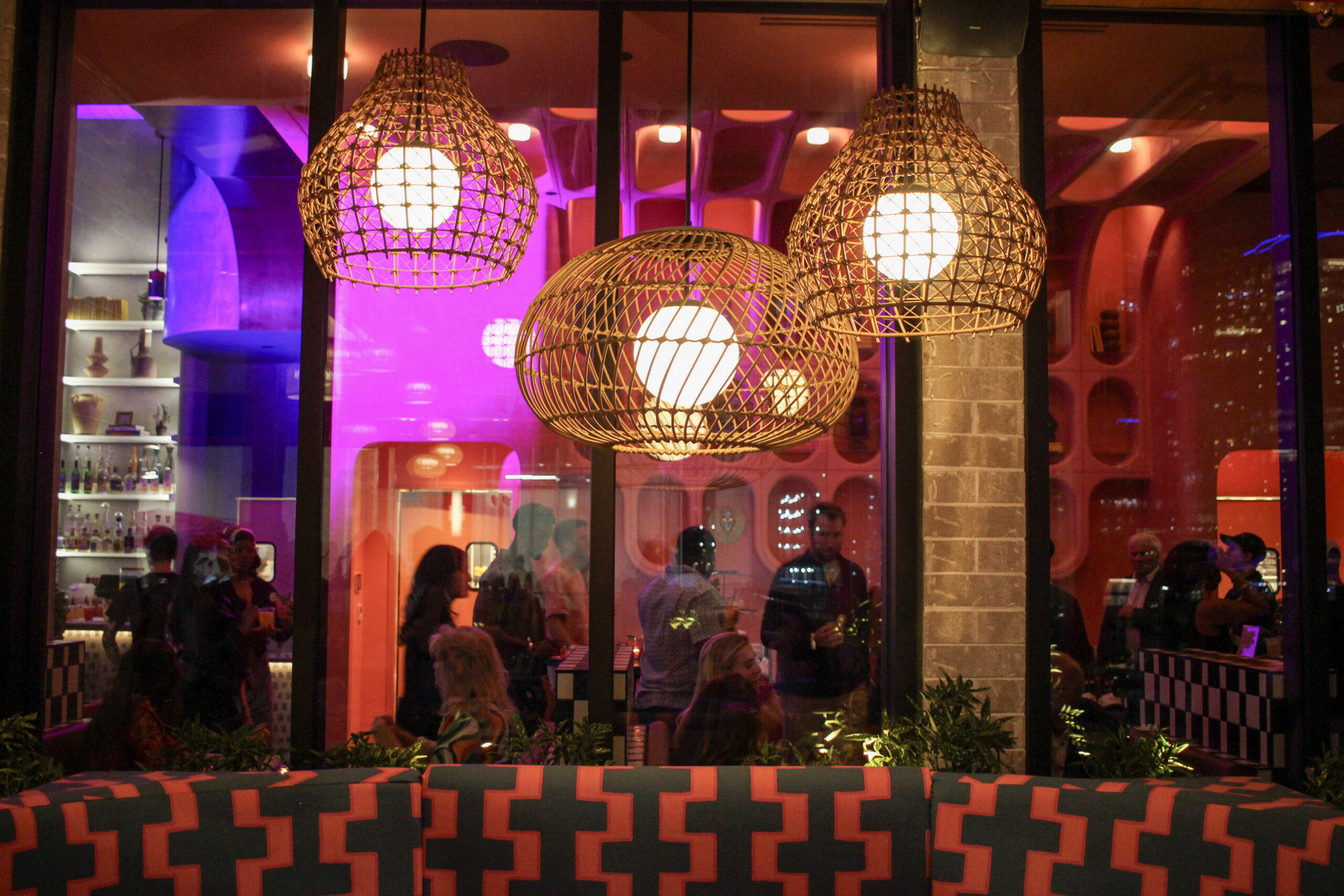  Group seating on the outdoor patio at Puesto in Nashville Yards, Nashville, TN.
