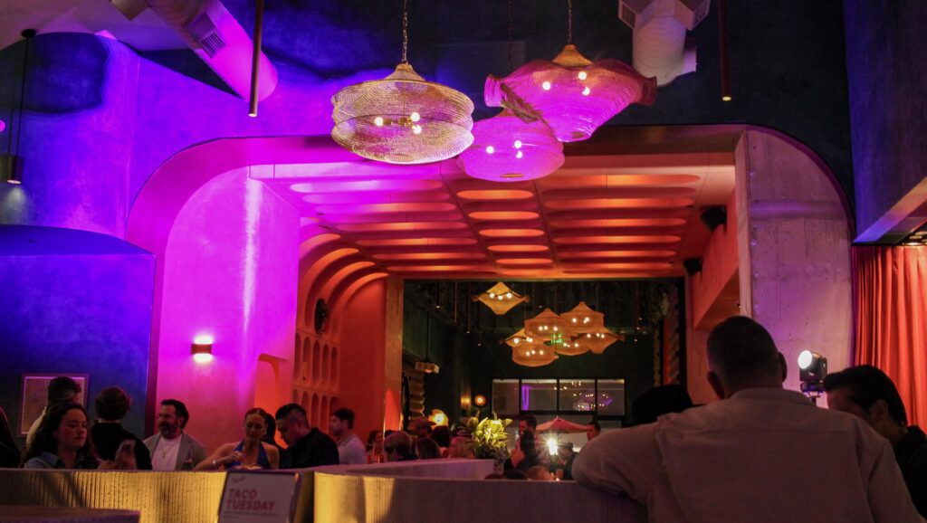 Interior of Puesto mexican restaurant at Nashville Yards in Nashville, Tennessee.