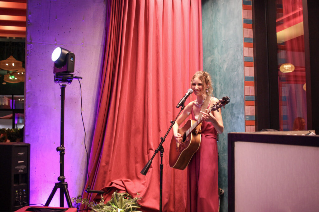 Live music performance at Puesto Mexican restaurant in Nashville Yards, Nashville, TN.