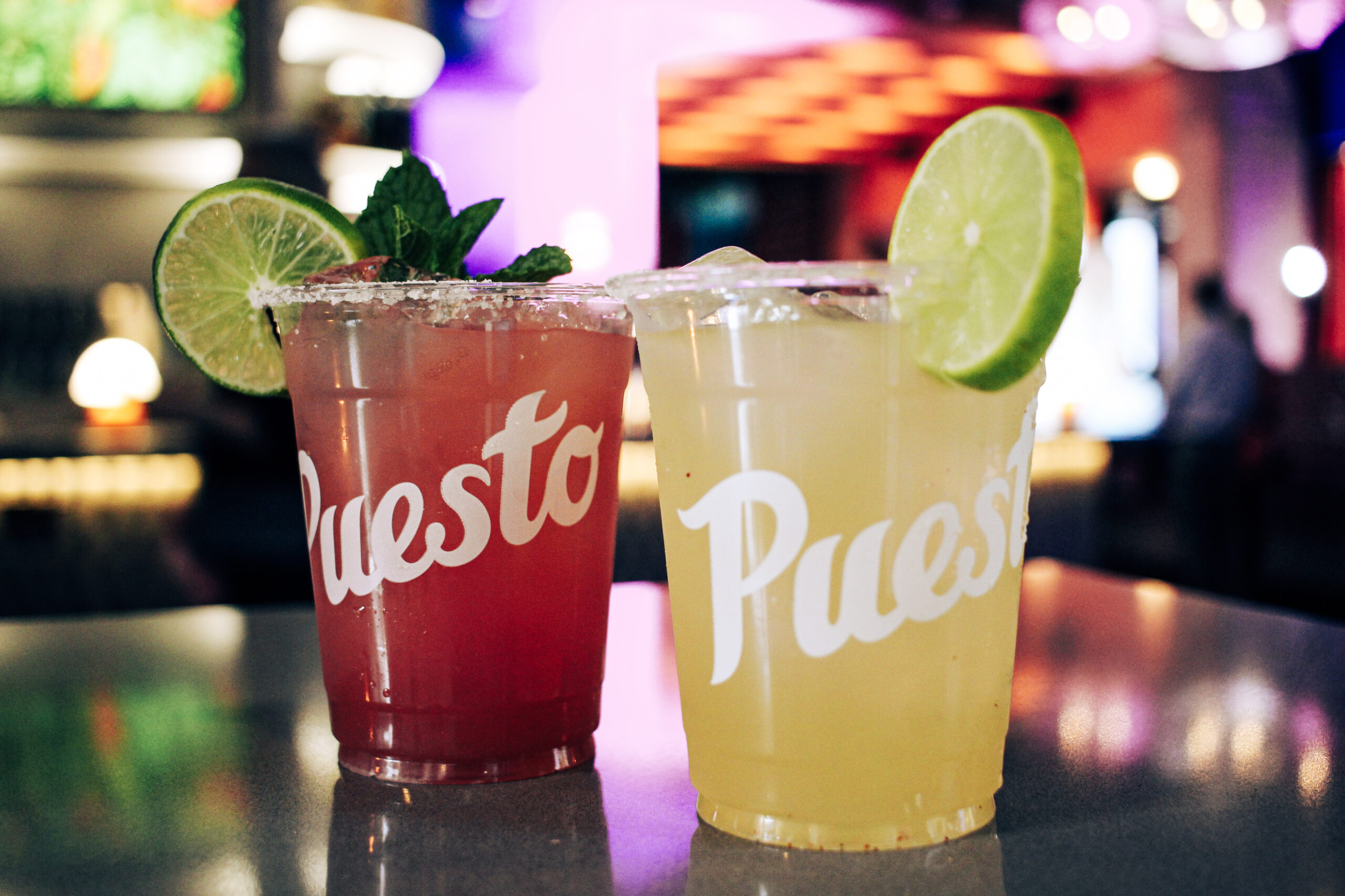 Signature margaritas served at Puesto in Nashville Yards, Nashville, TN.