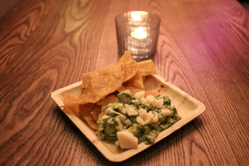 Small plate of fresh guacamole served at Puesto Mexican restaurant in Nashville Yards, Nashville, TN.