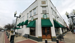 Starbucks Coffee Five Points in downtown Franklin, TN.