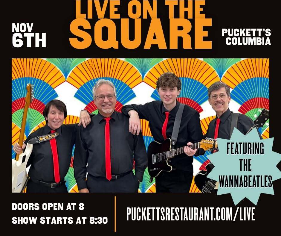 Grammy finalists THE WANNABEATLES Bring their High-Energy “Live on the Square” Concert to Puckett’s Columbia.
